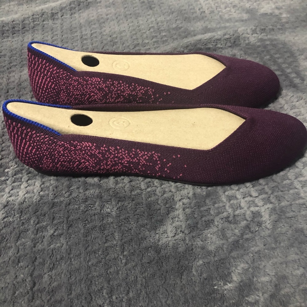Rothys Fig Python Flats - 8.5 - Like New